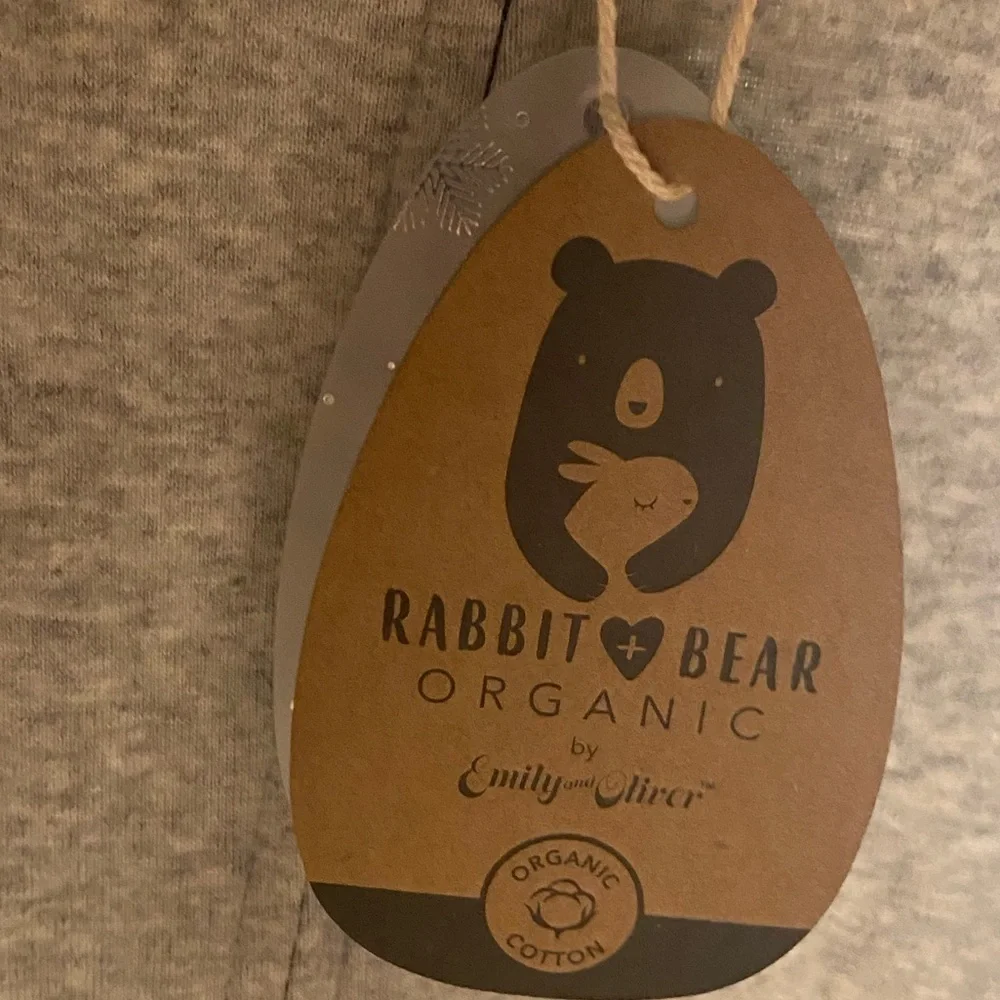 My First Christmas organic embroidered full zip onesie
